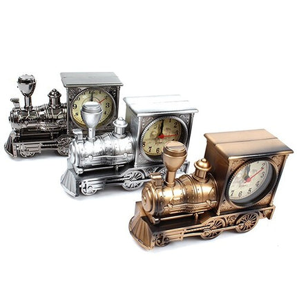 Reloj de mesa vintage locomotora antigua
