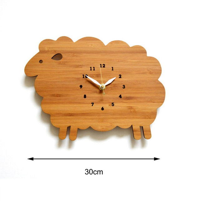 Reloj de pared infantil madera oveja
