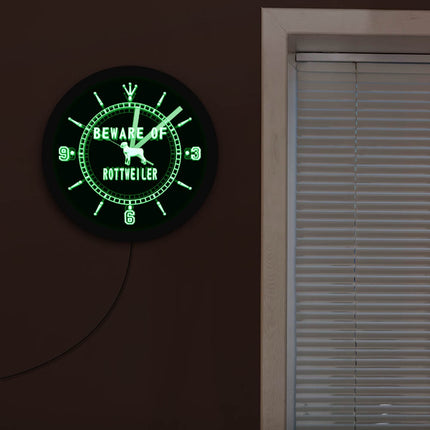 Reloj de pared LED perro Rottweiler