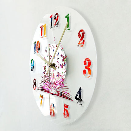 Reloj de pared LED acrílico musical