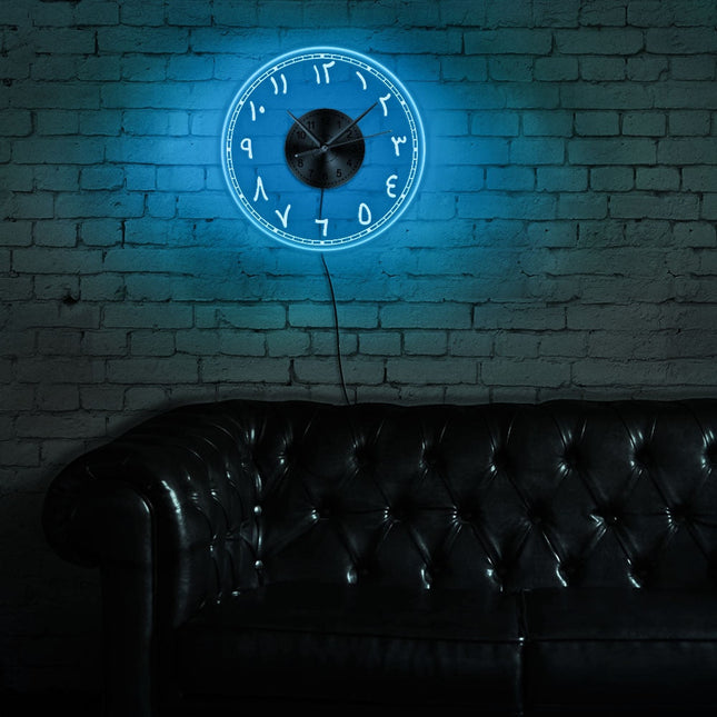Reloj de pared LED números arábigos