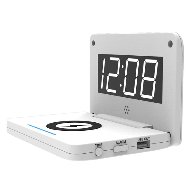 Despertador digital con cargador USB inalámbrico