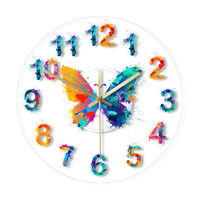 Reloj de pared LED diseño de mariposas