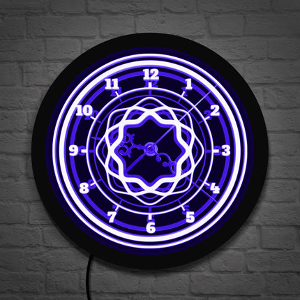 Reloj de pared LED diseño geométrico