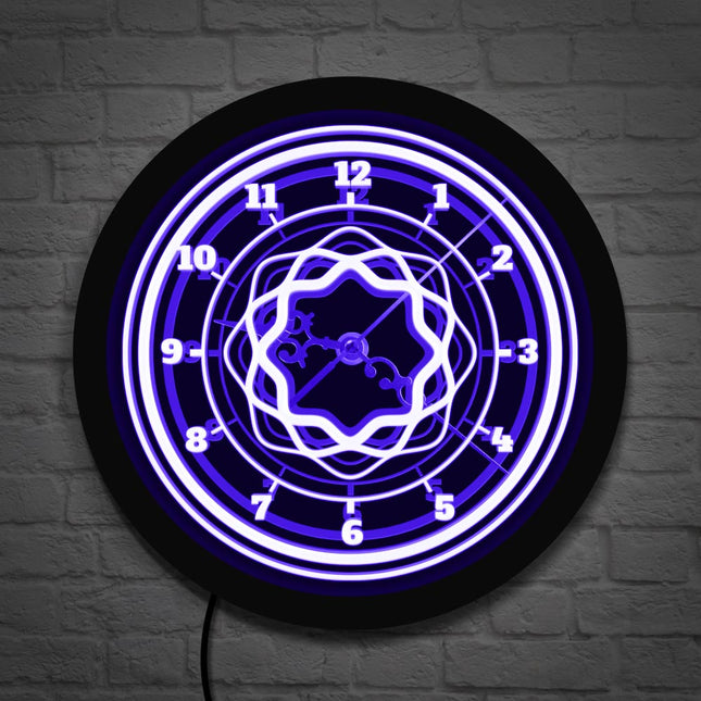 Reloj de pared LED diseño geométrico