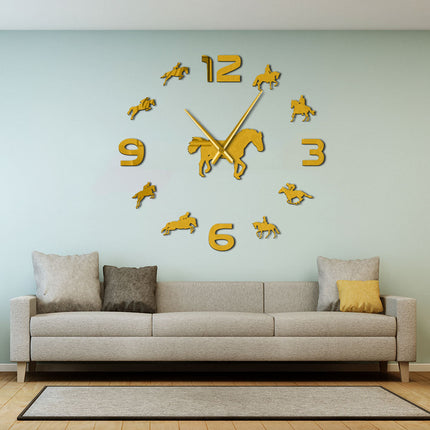 Reloj de pared adhesivo 3D Caballos