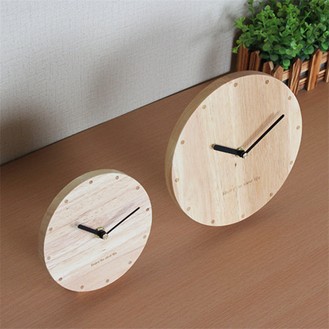 Reloj de sobremesa madera sin números