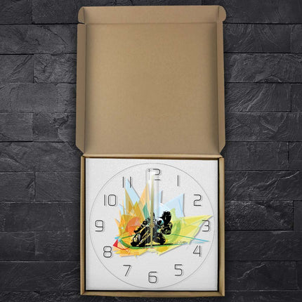 Reloj de pared LED para aficionados MotoGP