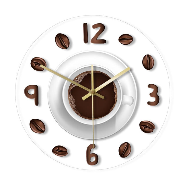 Reloj de pared LED taza de café
