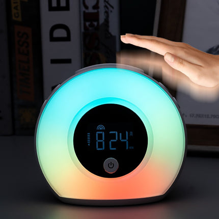 Despertador digital con lámpara multicolor táctil