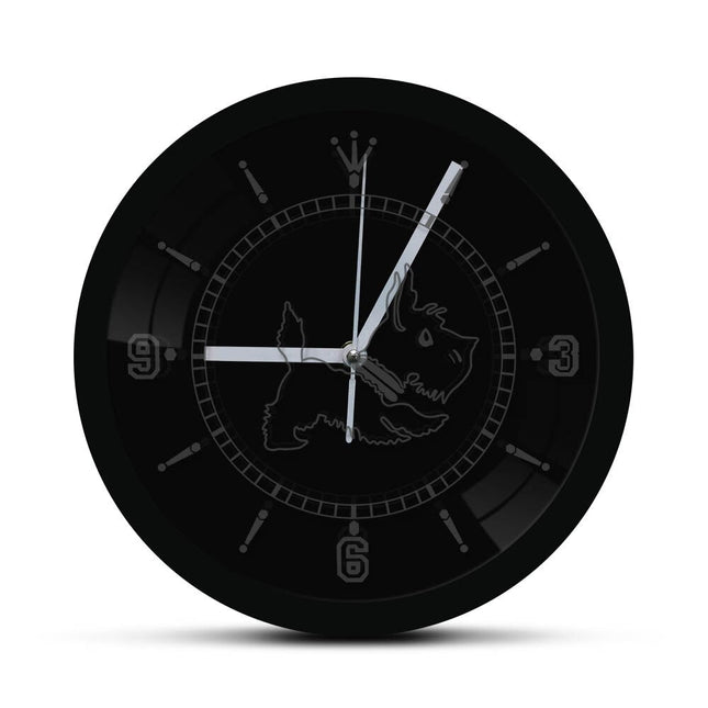 Reloj luminoso de pared perro terrier