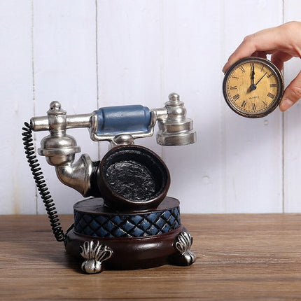 Reloj de sobremesa retro teléfono antiguo