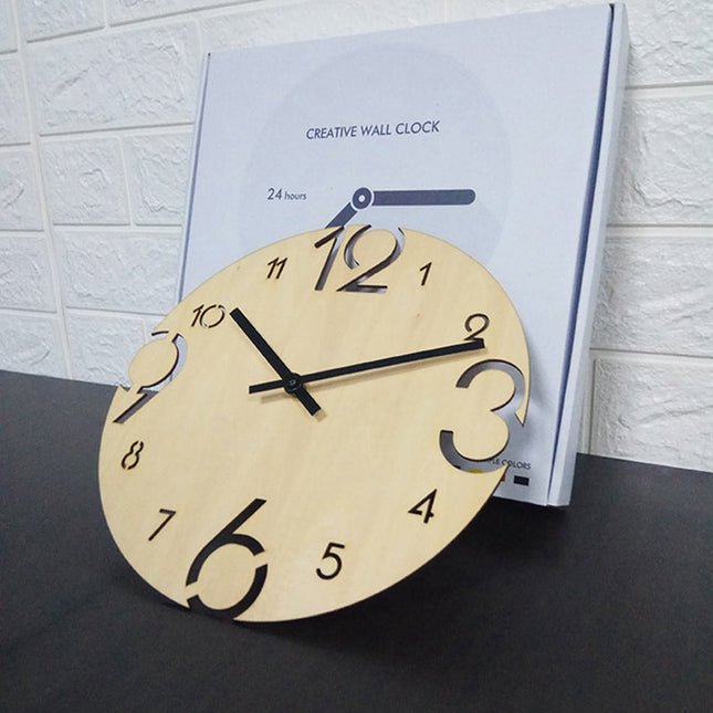 Reloj de pared madera números grandes