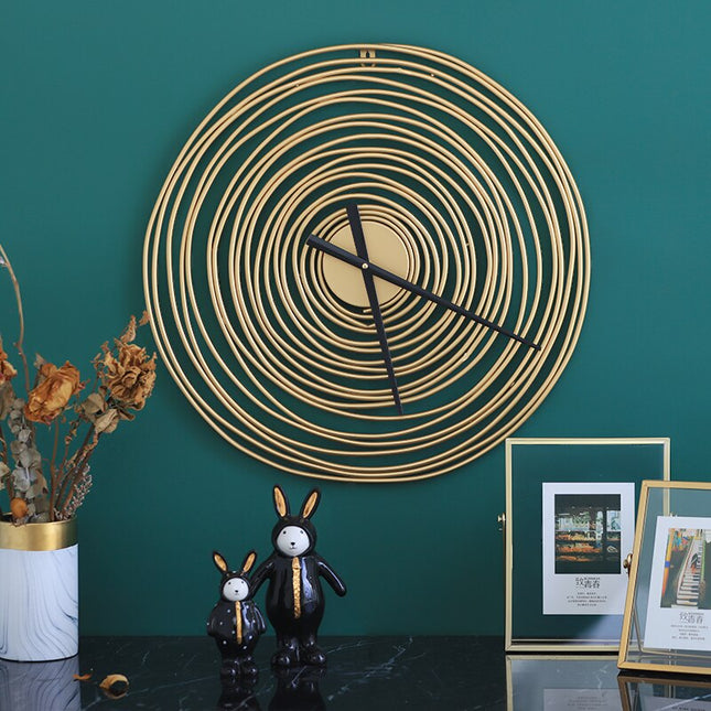 Reloj de pared metálico diseño espiral