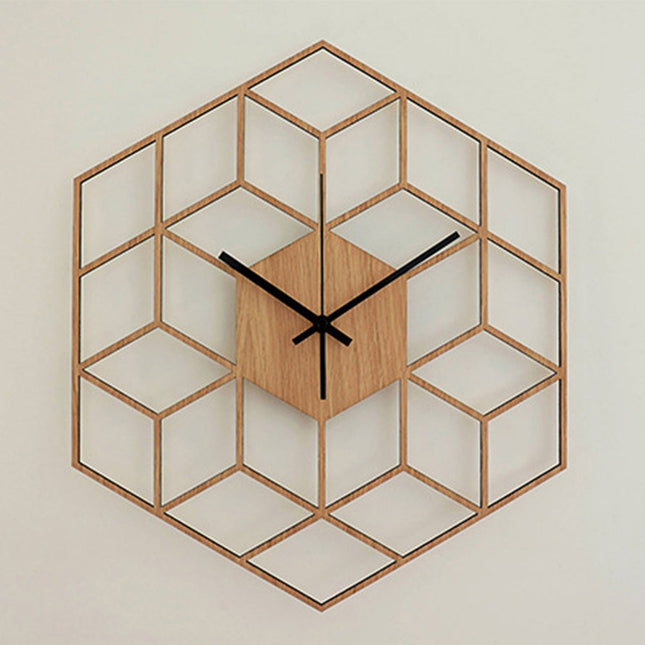 Reloj de pared geométrico efecto 3D