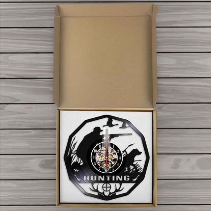 Reloj de pared vinilo cazadores