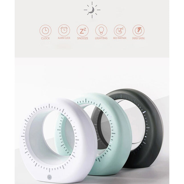 Despertador futurista con luz de noche