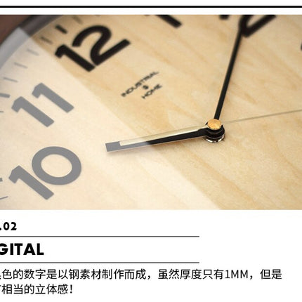 Reloj de pared antiguo madera y cristal