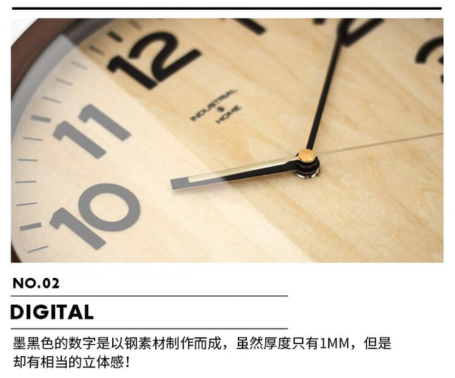 Reloj de pared antiguo madera y cristal