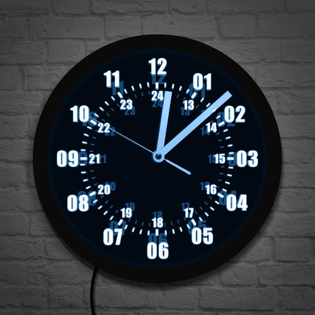 Reloj de pared LED formato militar