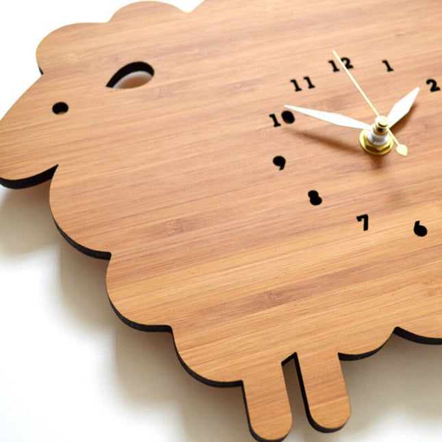 Reloj de pared infantil madera oveja