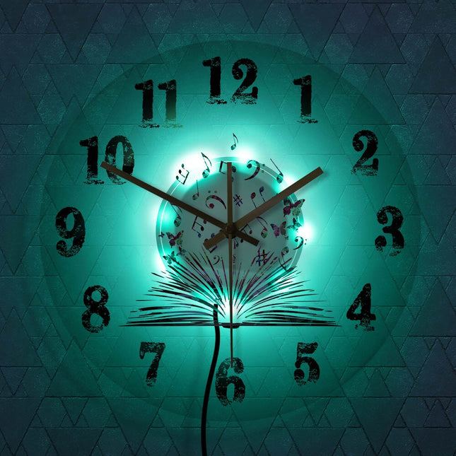 Reloj de pared LED acrílico musical