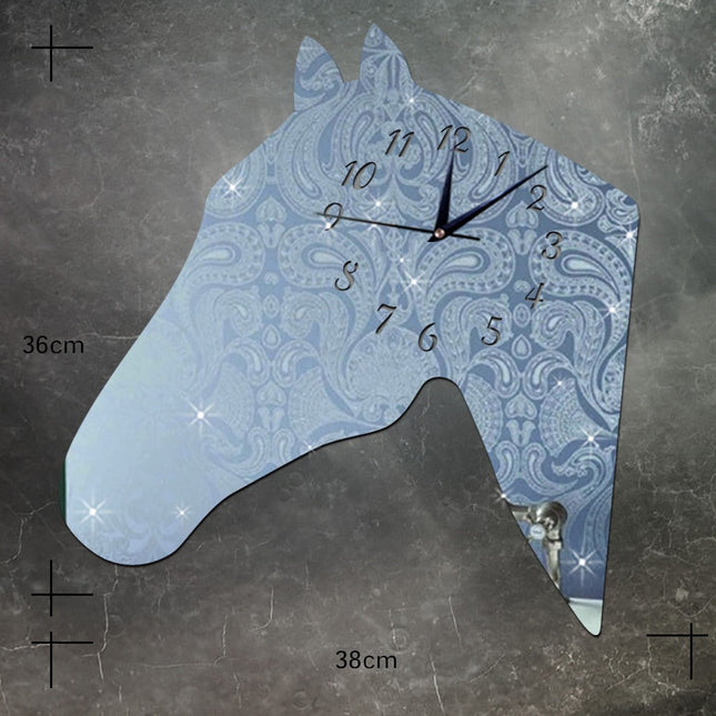 Reloj de pared espejo cabeza Caballo