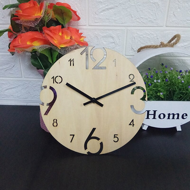 Reloj de pared madera números grandes