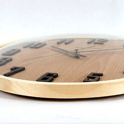 Reloj de pared madera color chocolate