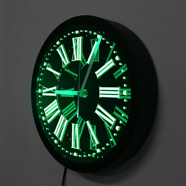 Reloj de pared LED números romanos