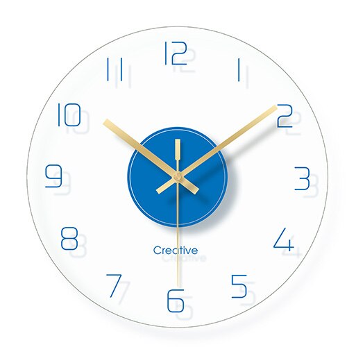 Reloj de pared de cristal transparente