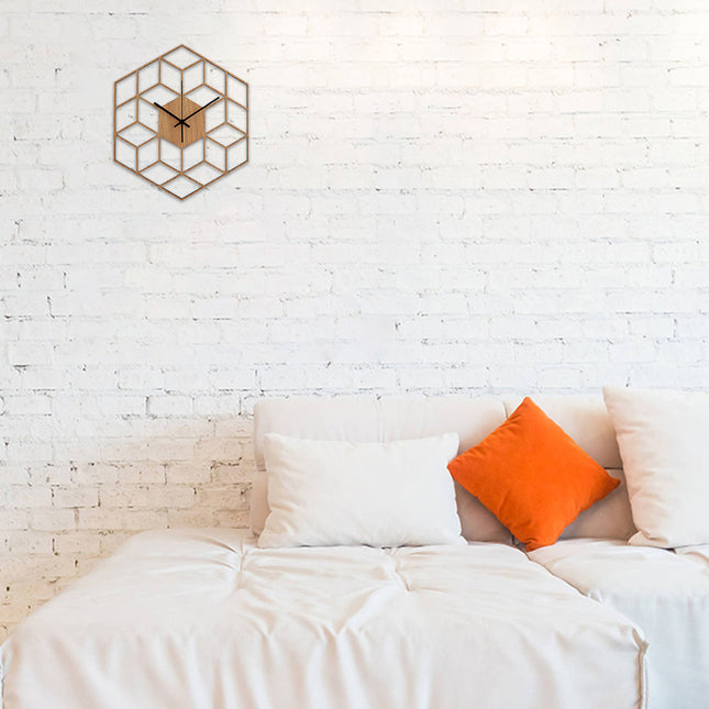 Reloj de pared geométrico efecto 3D