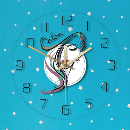 Reloj de pared LED para salón belleza