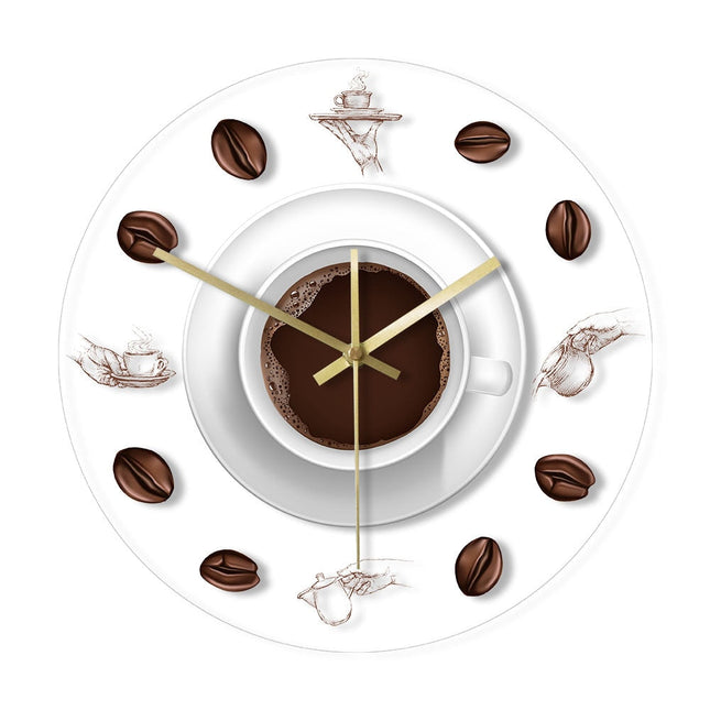 Reloj de pared LED taza de café