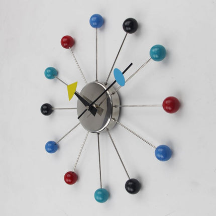 Reloj de pared diseño bolas multicolor