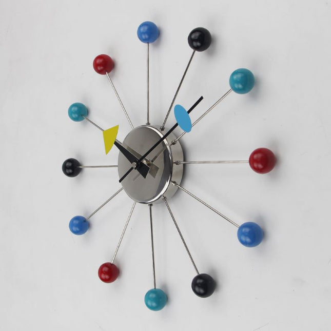 Reloj de pared diseño bolas multicolor
