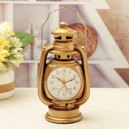 Reloj de sobremesa vintage forma farol