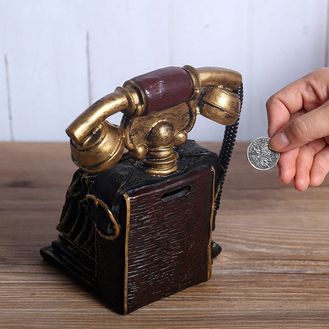 Reloj de sobremesa retro teléfono antiguo