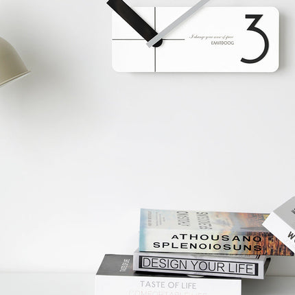 Reloj de pared rectangular diseño moderno