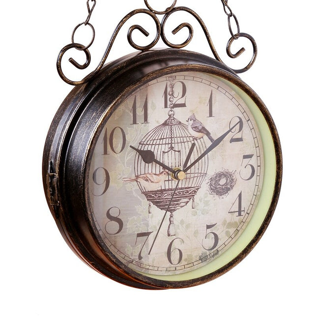 Reloj de estación doble cara pared