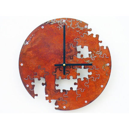 Reloj de pared metal diseño puzzle