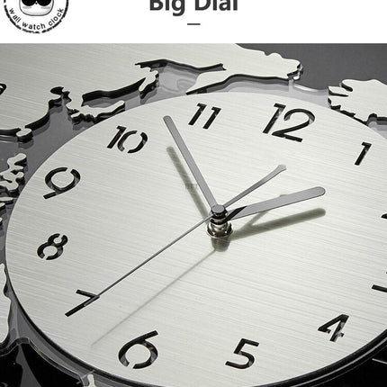 Reloj de pared mapamundi gigante
