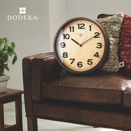 Reloj de pared antiguo madera y cristal