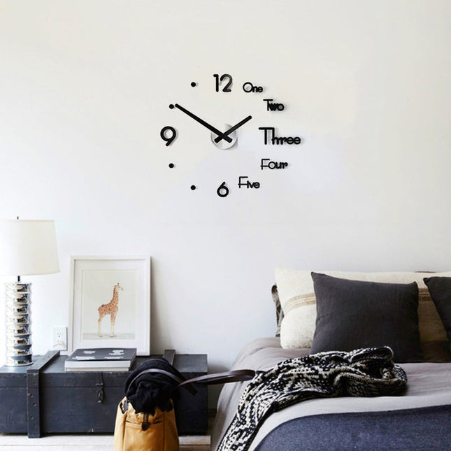 Reloj de pared 3D adhesivo moderno