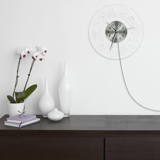 Reloj de pared luminoso razas de perros