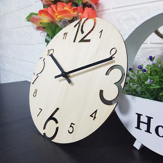 Reloj de pared madera números grandes