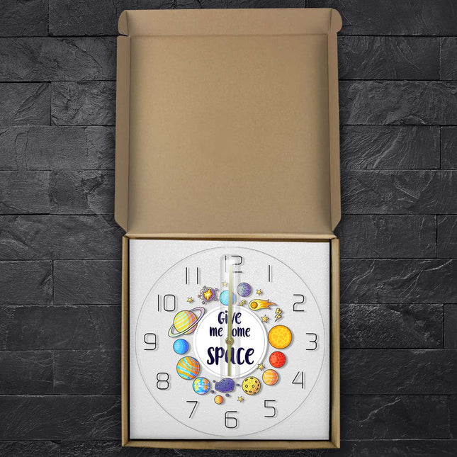 Reloj de pared LED con diseño planetas