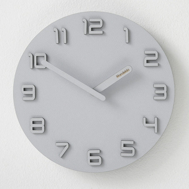 Reloj de pared madera números 3D