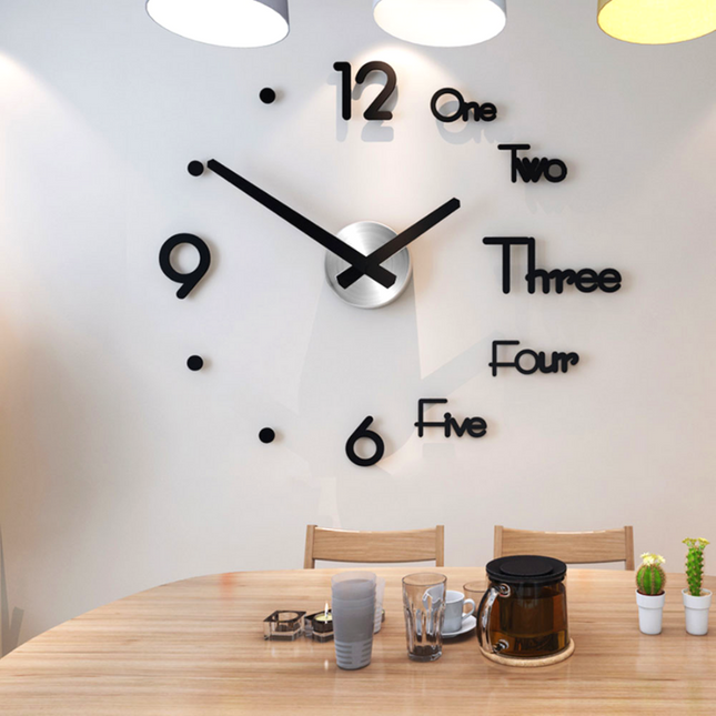 Reloj de pared 3D adhesivo moderno