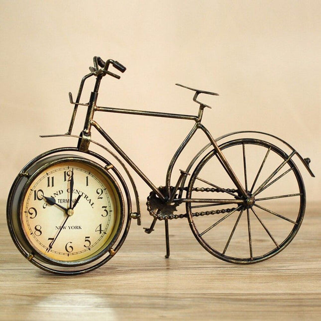 Reloj de sobremesa original bicicleta vintage